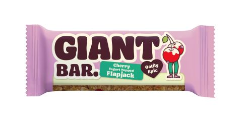 Giant Bar Cherry Yogurt Topped Flapjack