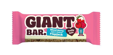 Giant Bar Berry Yogurt Topped Flapjack