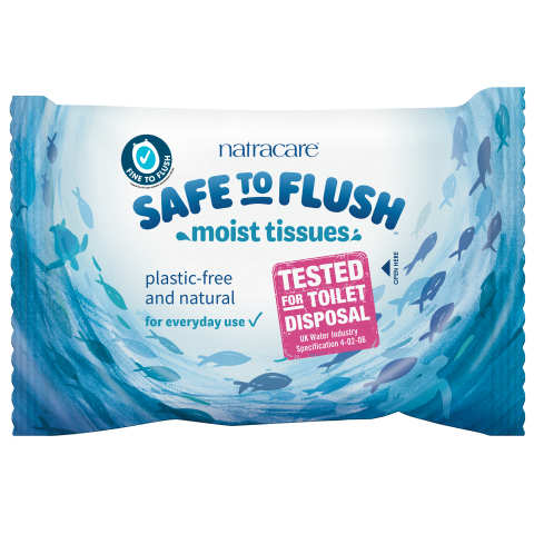 Safe to Flush Moist Tissues