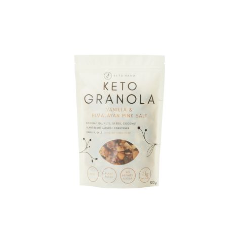 Vanilla & Pink Himalayan keto granola