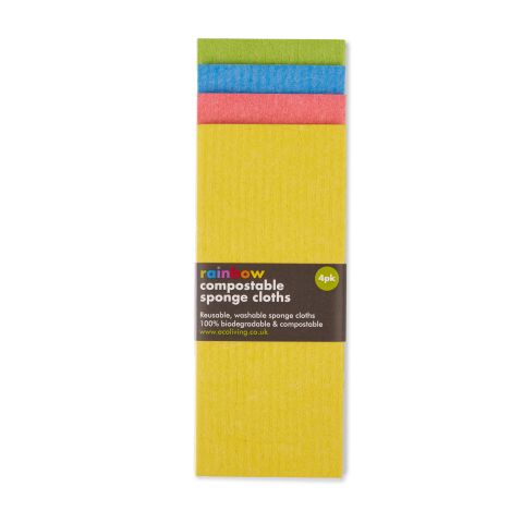 Compostable Cleaning Cloth Rainbow 4 Pack