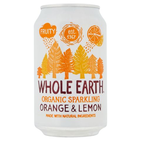 Whole Earth Sparkling Orange & Lemon (330ml)