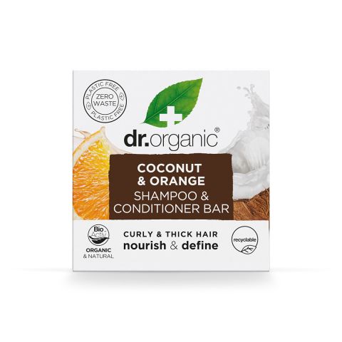 Dr Organic Coconut Orange Shampoo & Conditioner Bar (75g)
