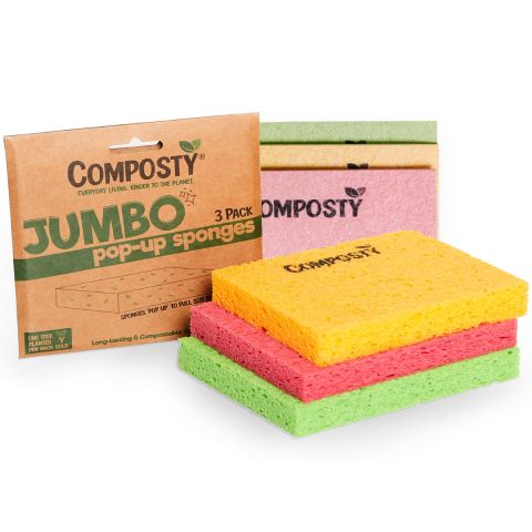 Composty Jumbo 'Pop-Up' Sponges (3pc)