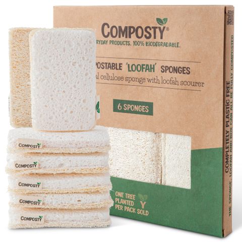 Composty Loofah All-in-One Sponges (6pc)