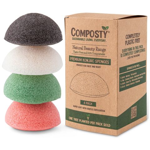 Composty Konjac Facial Sponges (4pc)