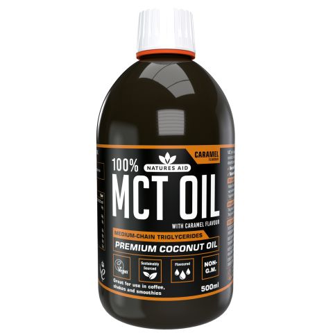 Natures Aid 100% MCT Oil Caramel (500ml)