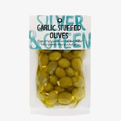 Silver & Green Garlic Stuffed Olives (220g)