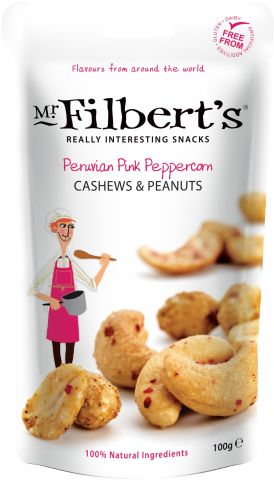 Mr Filberts Pink Peppercorn Cashews and Peanuts (100g)