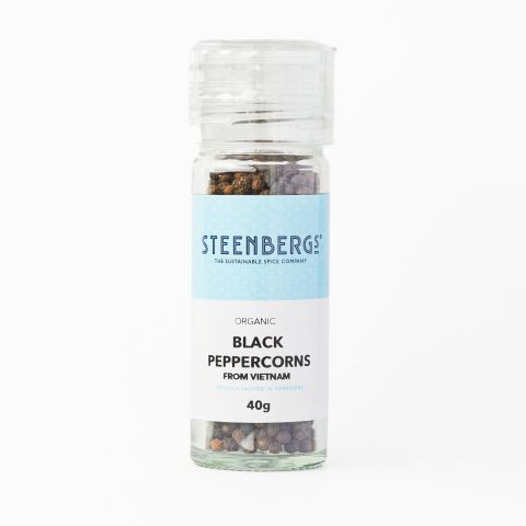 Steenbergs Organic Black Pepper Grinder (40g)