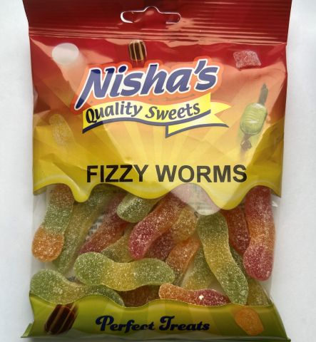 Nisha Fizzy Worms (115g)