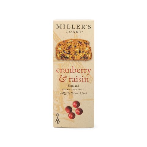 Miller's Toast Cranberry & Raisin (100g)