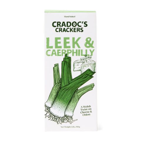 Cradoc's Leek and Caerphilly Cheese Crackers (80g)