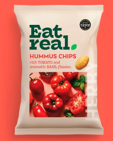 Eat Real Hummus Chips Tomato & Basil (110g)