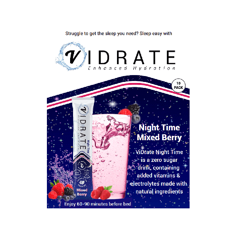 ViDrate Night Time (Mixed Berry) SRDU (10x3g)