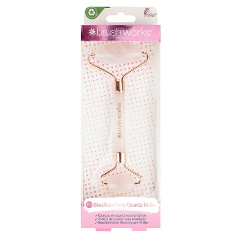 Brushworks Rose Quartz Stone Roller (1pc)