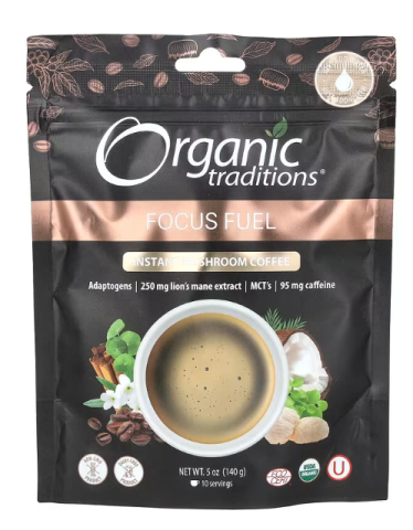 Organic Traditions Org Instant Mushroom Coffee (140g)
