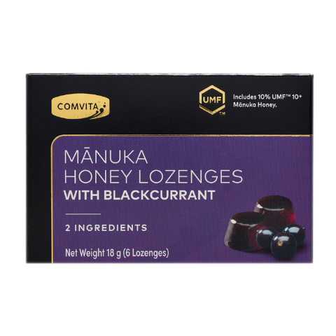 Comvita Manuka Honey Loz 10+ Blackcurrant (18g)