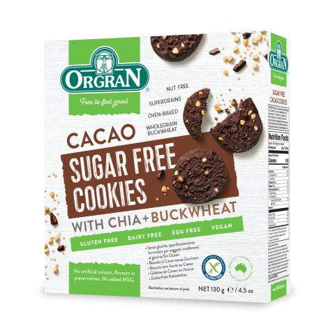 Orgran Sugar Free Cacao Cookies