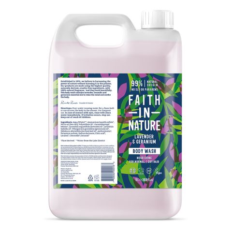 Faith In Nature Lavender & Geranium Body Wash (5ltr)