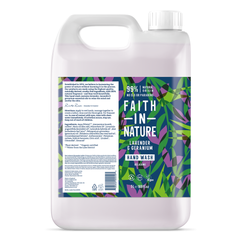 Faith In Nature Lavender & Geranium Hand Wash (5ltr)
