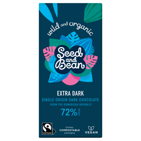Seed & Bean Dark 72% Fairtrade & Organic (75g)