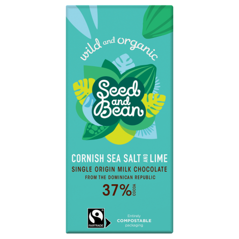 Seed & Bean Milk 37% FT Org Cornish S/Salt & Lime (75g)