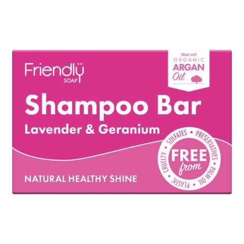 Friendly Soap Lavender & Geranium Shampoo Bar (95g)