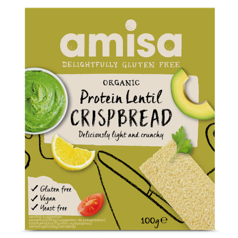 Amisa Organic Protein Lentil Crispbread - GF (100g)