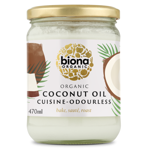 Biona Organic Coconut Oil Cuisine Mild & Odourless (470ml)