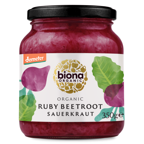 Biona Organic Demeter Sauerkraut Ruby Beetroot (350g)