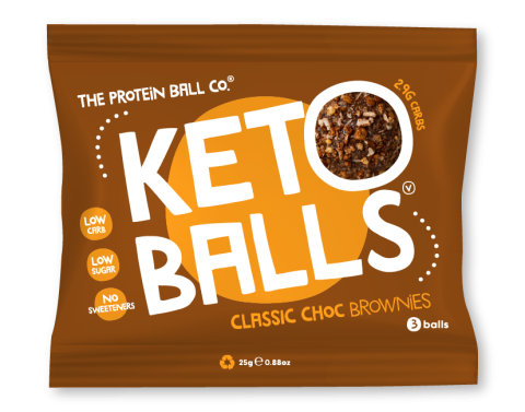 The Protein Ball co Classic Choc Brownies Keto Ball (25g)