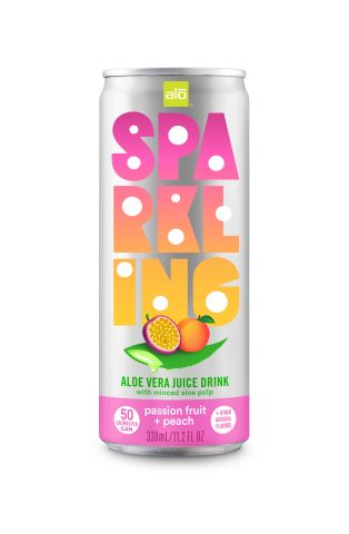 ALO Sparkling with Passion fruit & Peach juice (330ml)