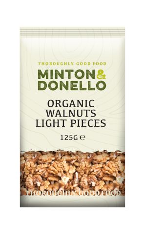 Minton & Donello Organic Walnuts Light Halves (125g)