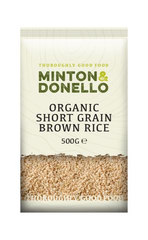 Minton & Donello Organic Short Grain Brown Rice (500g)