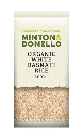 Minton & Donello Organic White Basmati Rice (500g)