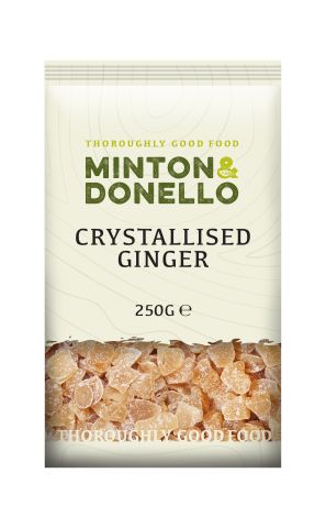 Minton & Donello Crystalized Ginger Diced (250g)