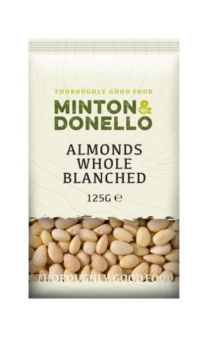 Minton & Donello Almonds Whole Blanched (125g)
