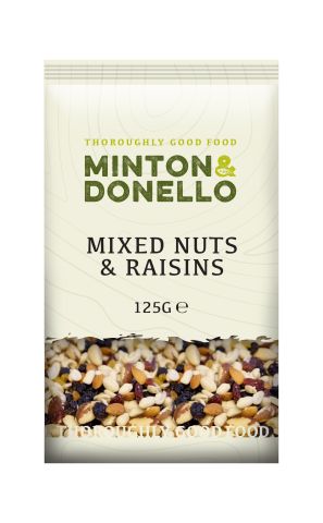 Minton & Donello Mixed Nuts & Raisins (125g)