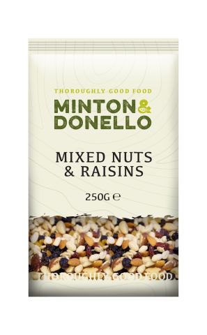 Minton & Donello Mixed Nuts & Raisins (250g)