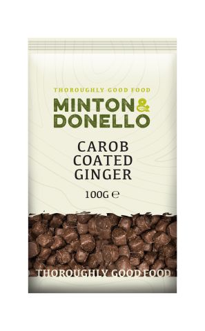 Minton & Donello Carob Coated Ginger (100g)