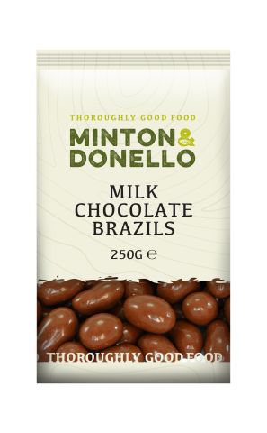 Minton & Donello Milk Chocolate Brazils (250g)