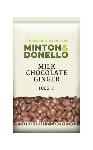 Minton & Donello Milk Chocolate Ginger (100g)