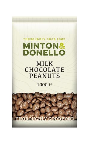 Minton & Donello Milk Chocolate Peanuts (100g)