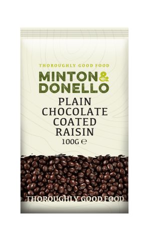 Minton & Donello Plain Chocolate Coated Raisin (100g)