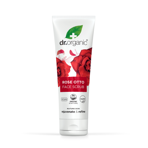 Dr Organic Rose Face Scrub (125ml)