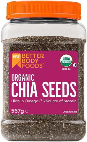 BetterBody Foods Organic Chia Seeds (567g)