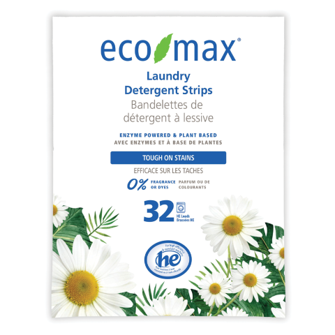 Eco-Max Laundry Detergent Strips Fragrance Free (32pc)