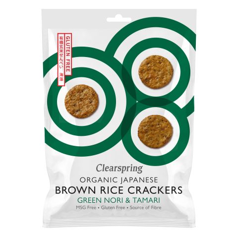 Clearspring Org Jap B/Rice Crackers G/Nori Tamari (40g)
