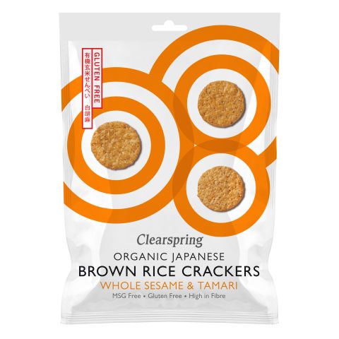 Clearspring Org Jap B/Rice Crackers Sesame/Tamari (40g)